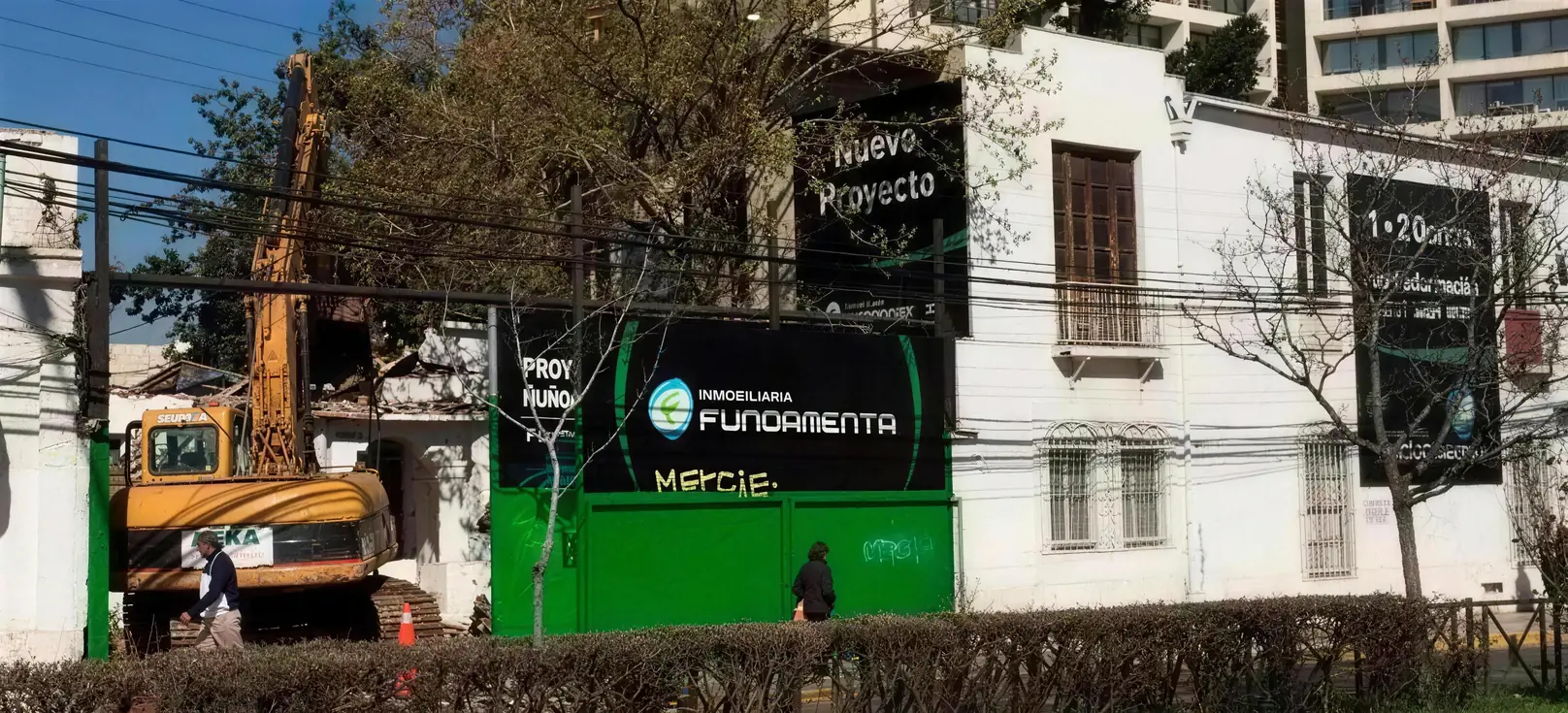 Edificación en Av. Irarrázaval antes de su demolición